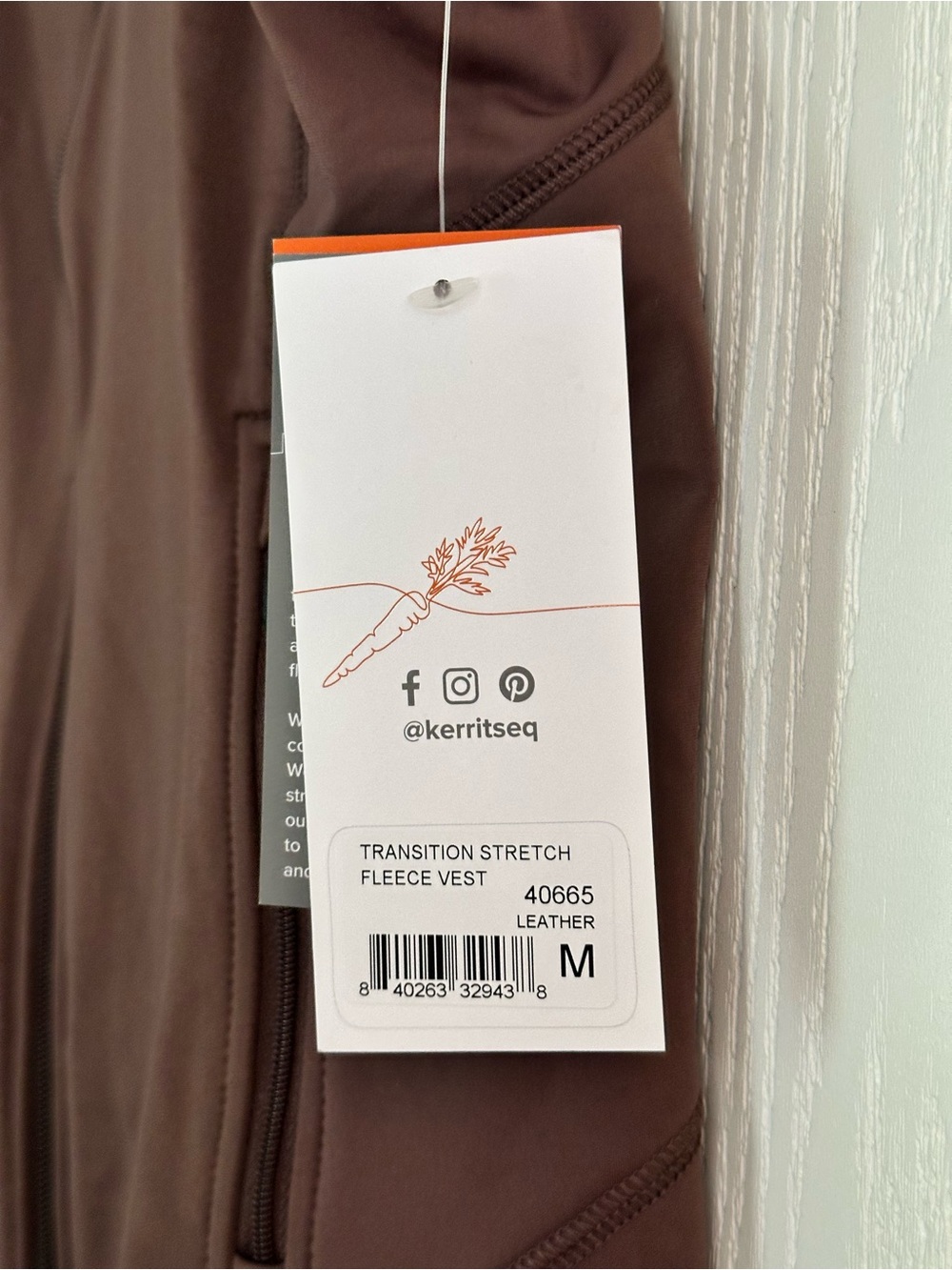 Kerrits Brown Transition Stretch Fleece Vest - Picture 3 of 3